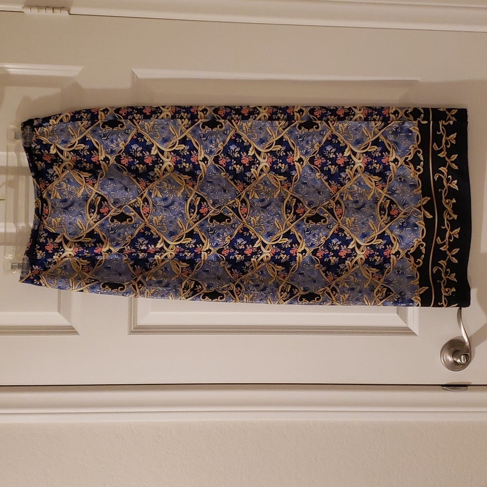 NWOT CLAIBORNE 100% SILK WRAP AROUND SKIRT